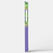 Waterverf Roze Groene Plant Purple Groene Monogram Case-Mate iPhone Case (Achterkant / Links)