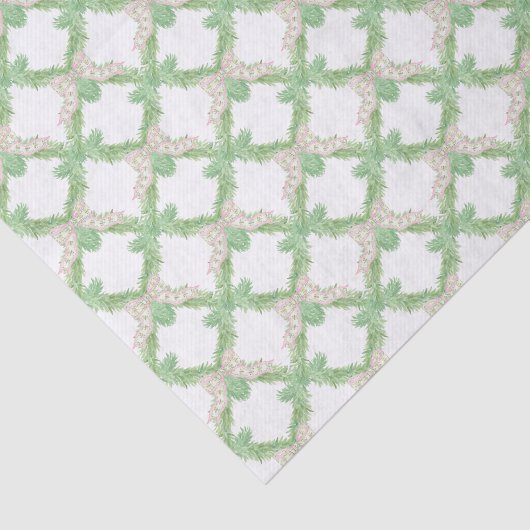 Waterverf Roze & Groene Vlinderbogen Garland Tissuepapier (Detail)