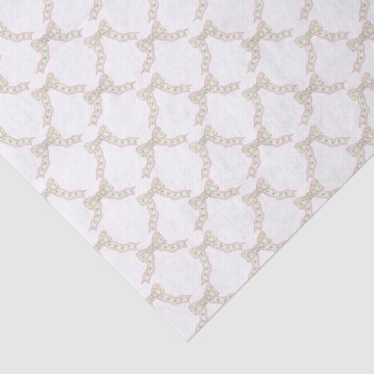 Waterverf Roze & Groene Vlinderbogen Tissuepapier (Detail)