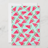 Waterverf Roze groene watermeloenen driehoeken (Achterkant)