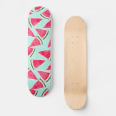 Waterverf Roze groene watermeloenen driehoeken Persoonlijk Skateboard (Voorkant)