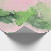 Waterverf - Roze groenrangschikkingspapier voor ro Cadeaupapier (Hoek)