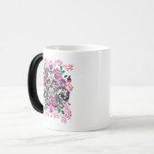 Waterverf roze, Halloween Magische Mok (Voorkant links)