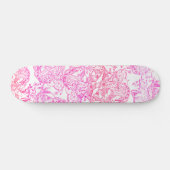 Waterverf Roze Hand geschilderd Tangle Bloempatroo Persoonlijk Skateboard (Horizontaal)