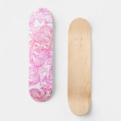 Waterverf Roze Hand geschilderd Tangle Bloempatroo Persoonlijk Skateboard (Voorkant)