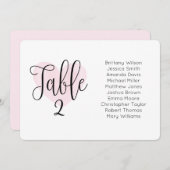 Waterverf roze hart. Blush bruiloft zitplaatskaart Kaart (Voorkant / Achterkant)