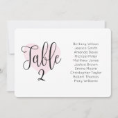 Waterverf roze hart. Blush bruiloft zitplaatskaart Kaart (Voorkant)