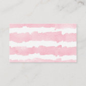 Waterverf roze hart moderne tickets voor het vervo informatiekaartje (Achterkant)