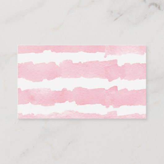 Waterverf roze hart moderne tickets voor het vervo informatiekaartje (Achterkant)