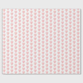 Waterverf Roze Harten Inpakpapier (Vlak)