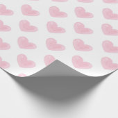 Waterverf roze harten. Liefde. Blush Valentijnse  Cadeaupapier (Hoek)