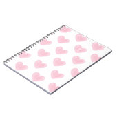 Waterverf roze harten. Schudloze liefdespatroon Notitieboek (Linkerzijde)