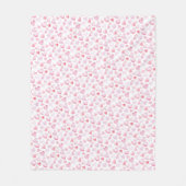 Waterverf Roze Harten Valentijnsdag Fleece Deken (Voorkant)