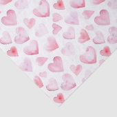 Waterverf Roze harten Valentijnsdag Tissuepapier (Detail)
