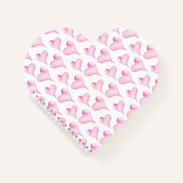 Waterverf Roze harten Valentijnse cadeaus Notitieboek