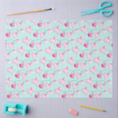 Waterverf roze hartenpatroon tissuepapier (Craft)