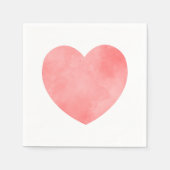 Waterverf roze hartontwerp servet (Voorkant)
