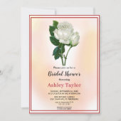 Waterverf roze herfst bloemige Bruiloftsborrel Kaart (Voorkant)