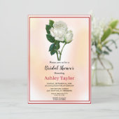Waterverf roze herfst bloemige Bruiloftsborrel Kaart (Staand voorkant)