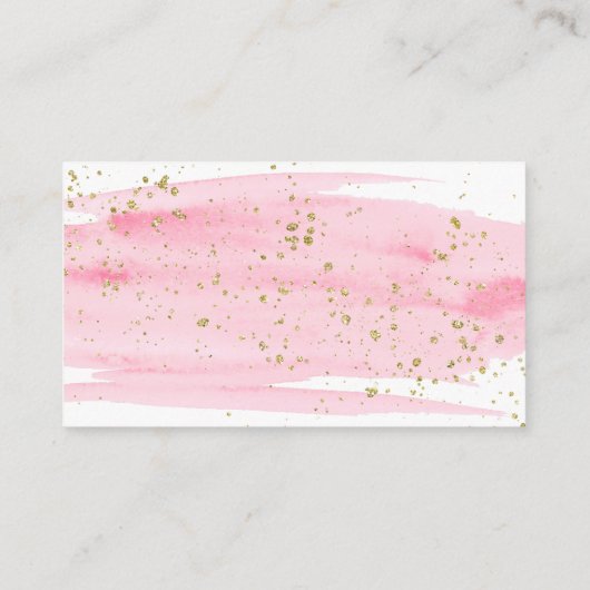 Waterverf Roze hoe groot is de Belly Game Kaart va (Achterkant)