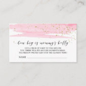 Waterverf Roze hoe groot is de Belly Game Kaart va (Voorkant)