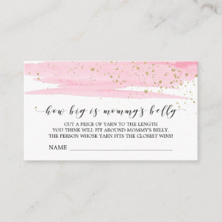 Waterverf Roze hoe groot is de Belly Game Kaart va