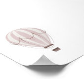 Waterverf roze hoe luchtballon poster (Hoek)