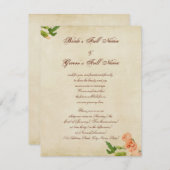 Waterverf roze hoeken kaart (Voorkant / Achterkant)