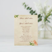 Waterverf roze hoeken kaart (Staand voorkant)