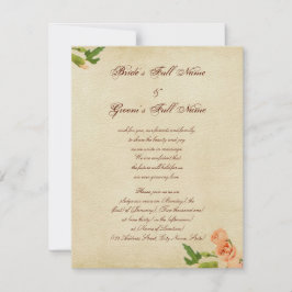 Waterverf roze hoeken kaart