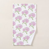 Waterverf Roze Hortensia Bad Handdoek (Handdoek)