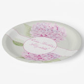 Waterverf Roze Hortensia Uitnodiging Papieren Bordje (Gekanteld)