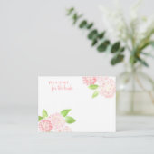 Waterverf Roze Hydrangea Advice Kaarten (Staand voorkant)