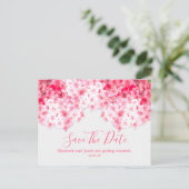 Waterverf Roze hydrangea Bewaar datum Briefkaart (Staand voorkant)