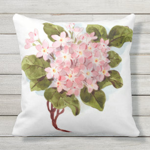  Waterverf Roze Hydrangea Buitenkussen