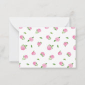 Waterverf Roze Hydrangea Chinoiserie Script Naam Notitiekaartje (Achterkant)