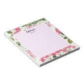 Waterverf Roze Hydrangea en Japans Anemone Notitieblok (Schuin)