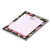 Waterverf Roze Hydrangea en Japans Anemone Notitieblok (Linkerzijde)