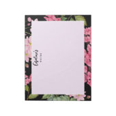 Waterverf Roze Hydrangea en Japans Anemone Notitieblok (Linkerzijde)