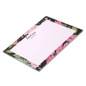 Waterverf Roze Hydrangea en Japans Anemone Notitieblok (Schuin)