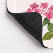 Waterverf Roze Hydrangea Lacecaps Bloemschilderij Muismat (Hoek)