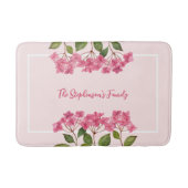 Waterverf Roze Hydrangea Lacecaps Illustratie Badmat (Voorkant)