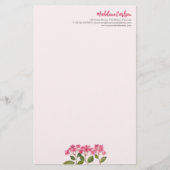 Waterverf Roze Hydrangea Lacecaps Illustratie Briefpapier