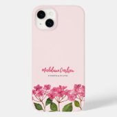 Waterverf Roze Hydrangea Lacecaps Illustratie Case-Mate iPhone Case (Achterkant)