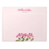 Waterverf Roze Hydrangea Lacecaps Illustratie Notitieblok (Voorkant)