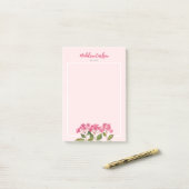 Waterverf Roze Hydrangea Lacecaps Illustratie Post-it® Notes (Op bureau)