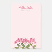 Waterverf Roze Hydrangea Lacecaps Illustratie Post-it® Notes (Voorkant)