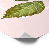 Waterverf Roze Hydrangea Lacecaps Illustratie Poster (Hoek)