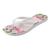 Waterverf Roze Hydrangea Lacecaps Illustratie Teenslippers (Schuin)