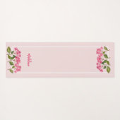 Waterverf Roze Hydrangea Lacecaps Illustratie Yogamat (Achterkant (horizontaal))